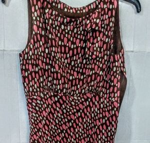 Geometric Print Long Maxi Pure Silk Dress Skirt Talbot's Sz 4p